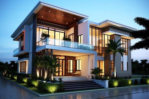 beautiful-modern-house-exterior-with-carport-modern-residential-district-and-minimalist-building-concept-by-ai-generated-free-photo